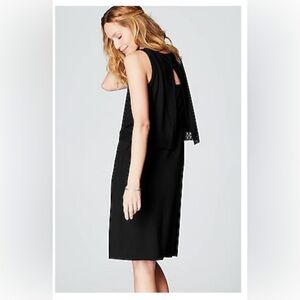 J. JILL Black Sleeveless Layered Dress